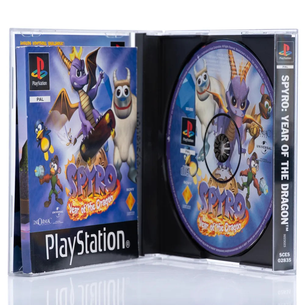 Spyro: Year of the Dragon - PS1 spill - Retrospillkongen
