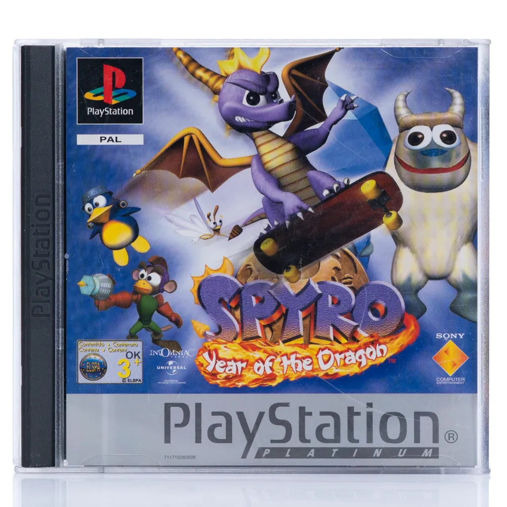 Spyro: Year of the Dragon - PS1 spill - Retrospillkongen
