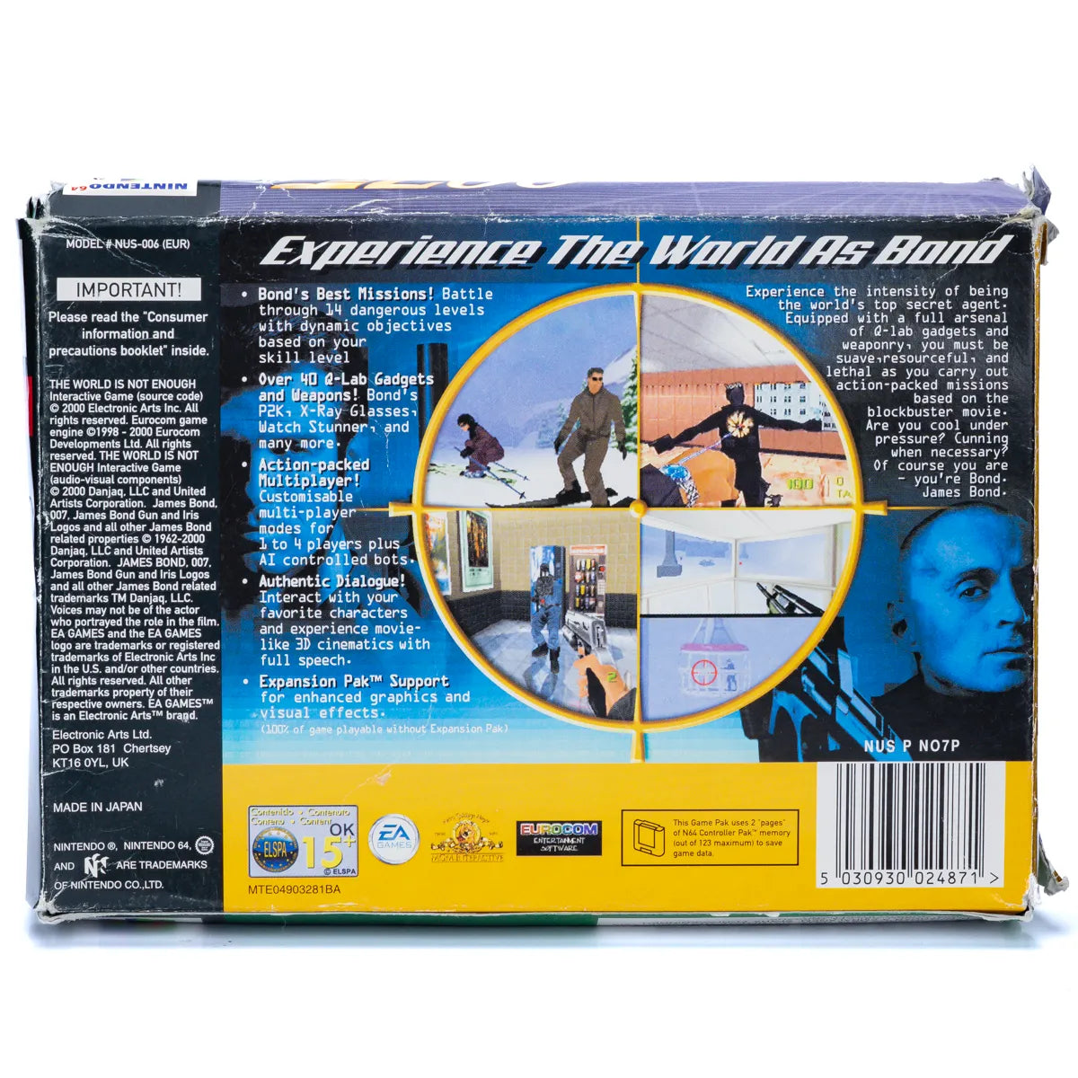 007 The World Is Not Enough - N64 spill (I eske) - Retrospillkongen