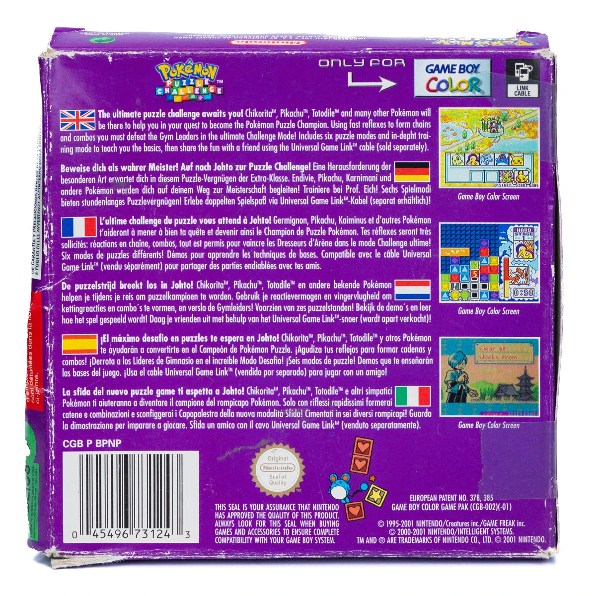 Pokémon Puzzle Challenge - GBC spill (i Eske) - Retrospillkongen