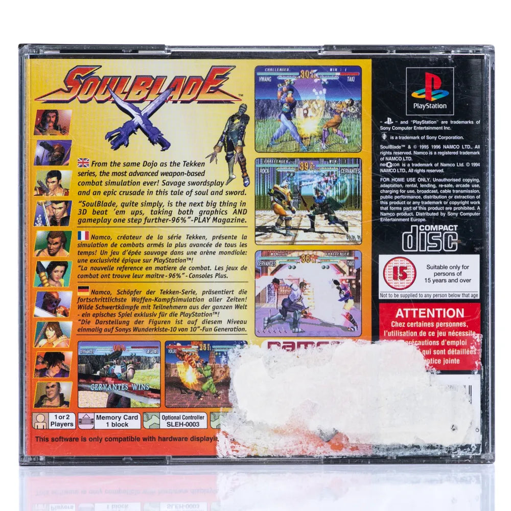 Soul Blade - PS1 spill - Retrospillkongen