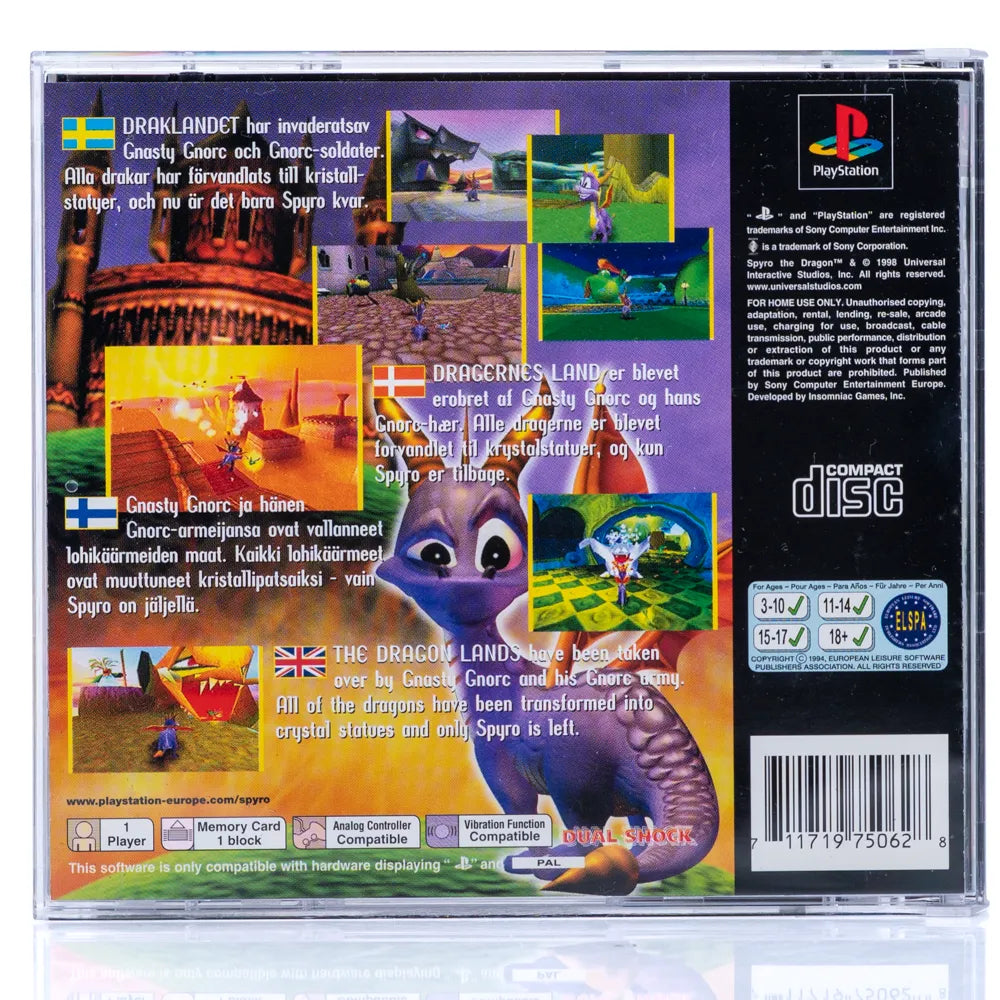 Spyro the Dragon - PS1 spill - Retrospillkongen