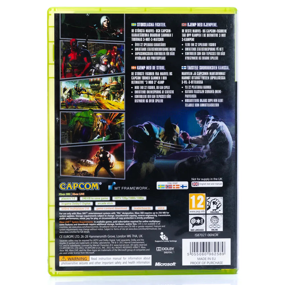 Marvel vs. Capcom 3: Fate of Two Worlds - Xbox 360 spill - Retrospillkongen