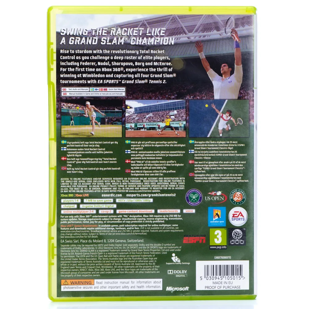 Grand Slam Tennis 2 - Xbox 360 spill - Retrospillkongen