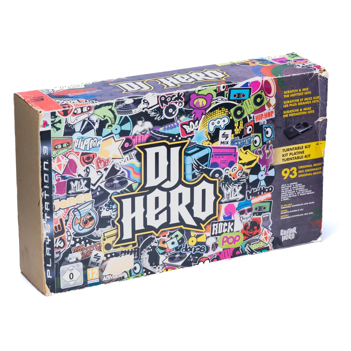 Original DJ Hero Turntable Kit Med Spill - PS3 (I Eske) - Retrospillkongen