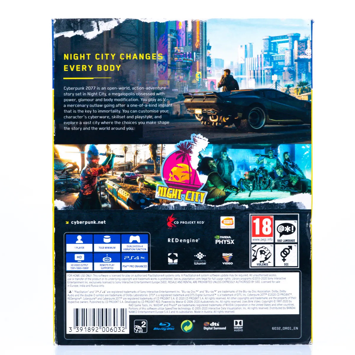 Cyberpunk 2077 Med Ekstra Innhold - PS4 spill - Retrospillkongen
