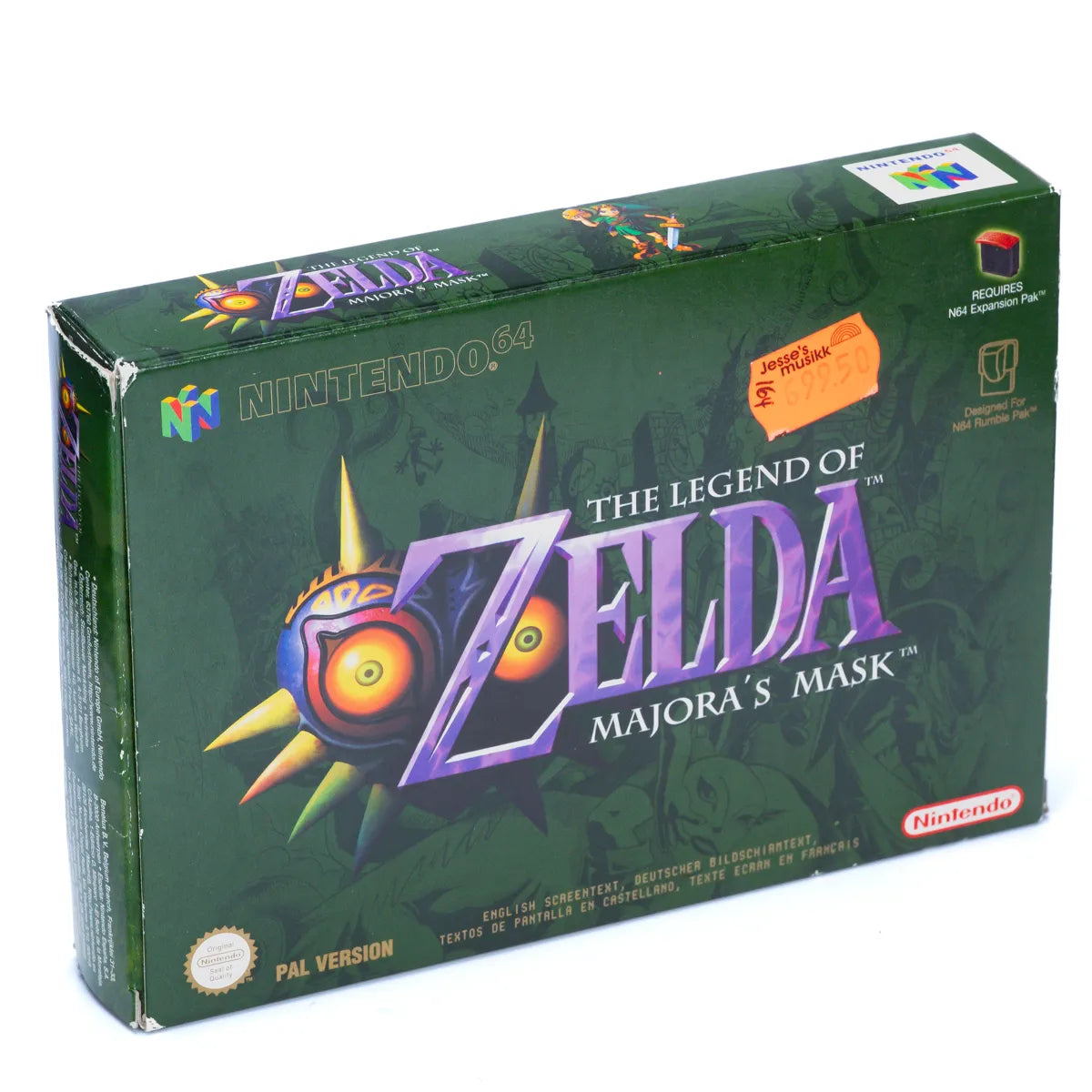 Legend of Zelda Majora's Mask - N64 spill  (I Eske) - Retrospillkongen