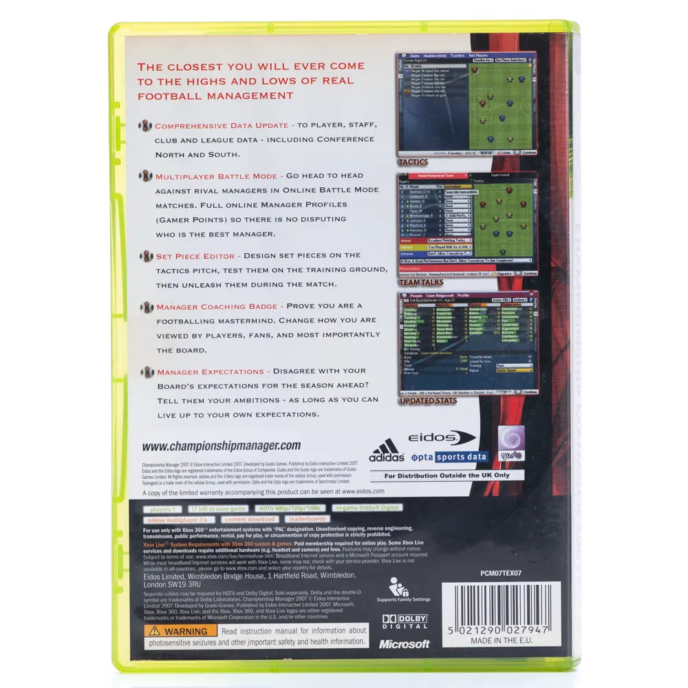 Championship Manager 2007 - Xbox 360 spill
