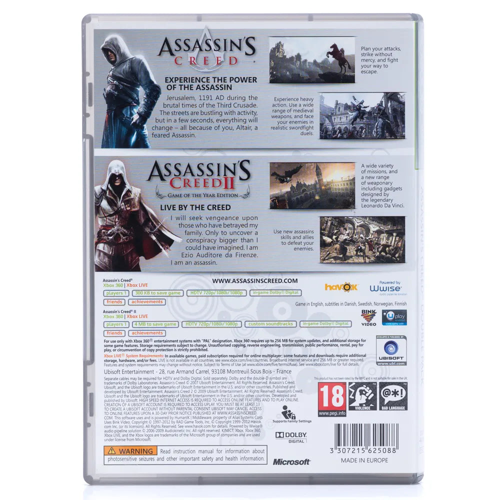 Assassin's Creed Double Pack - Xbox 360 spill