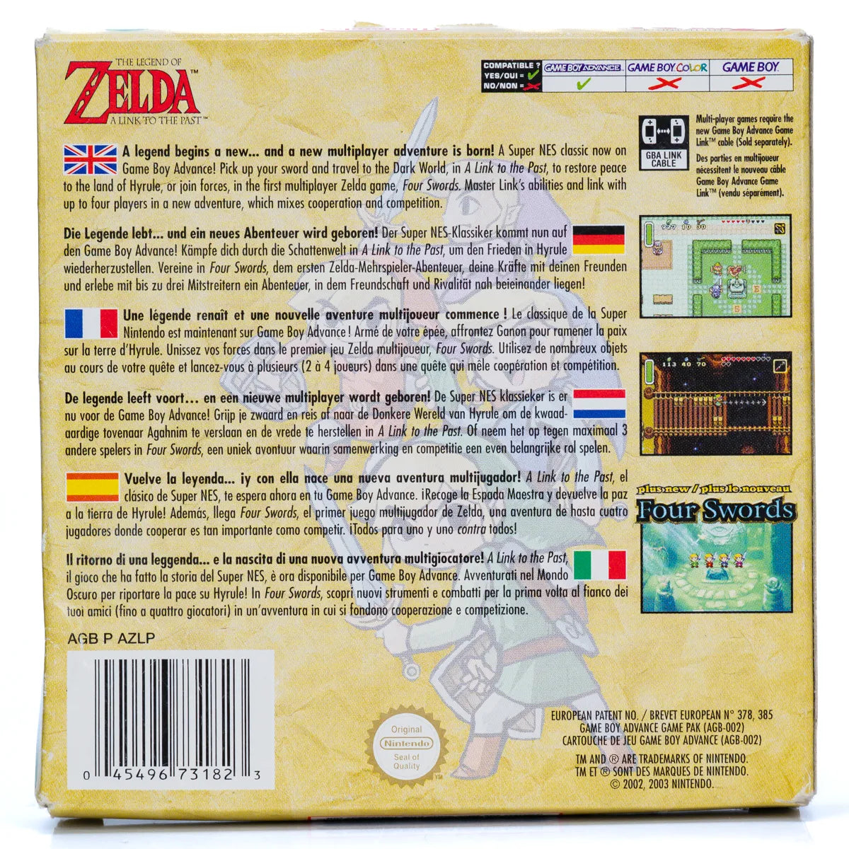 The Legend of Zelda: A Link to the Past/Four Swords - GBA spill (I eske) - Retrospillkongen