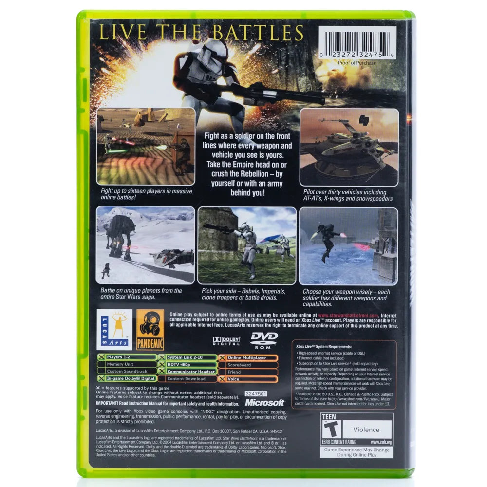 Star Wars Battlefront - Xbox spill (NTSC-U) - Retrospillkongen