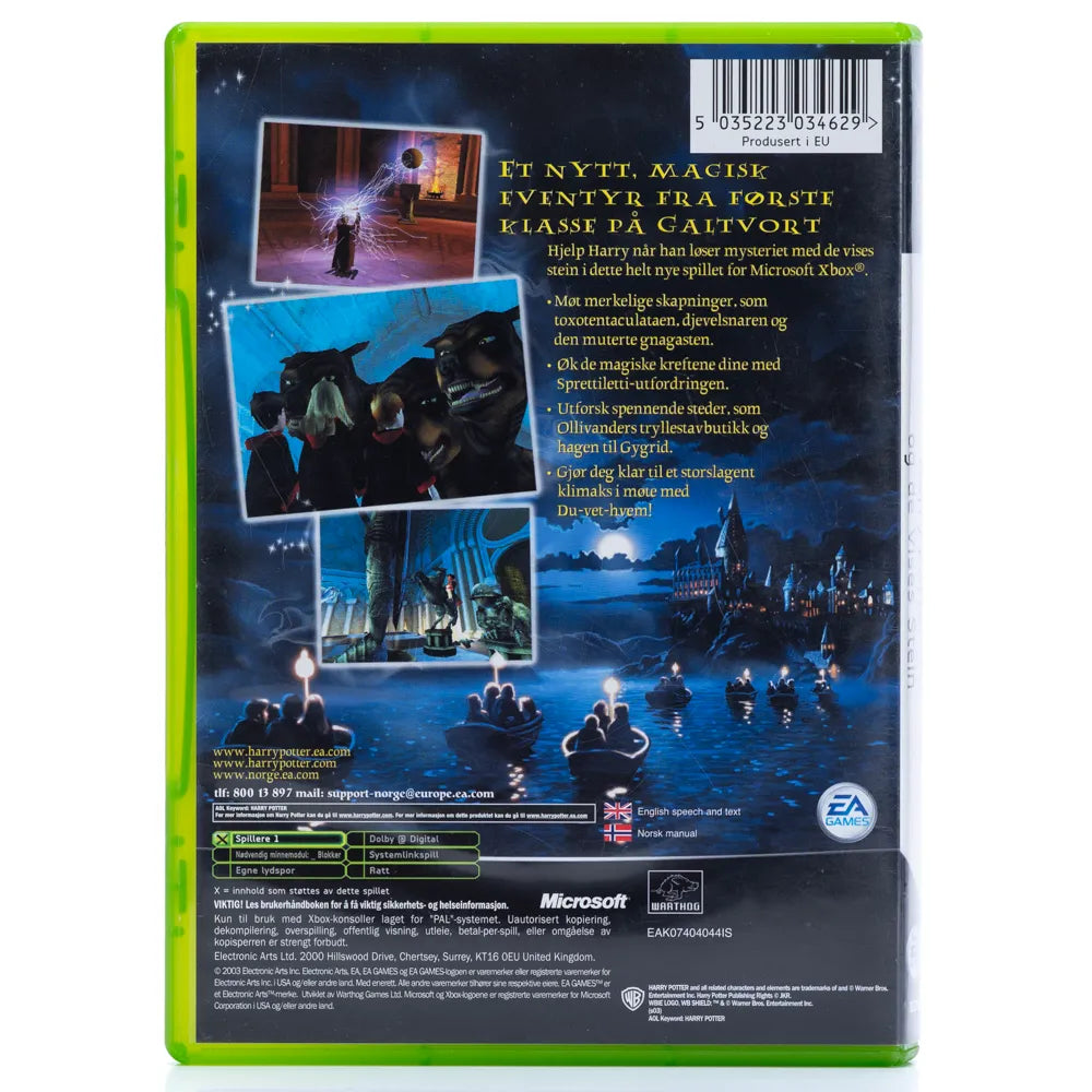 Harry Potter og de vises stein - Xbox spill - Retrospillkongen