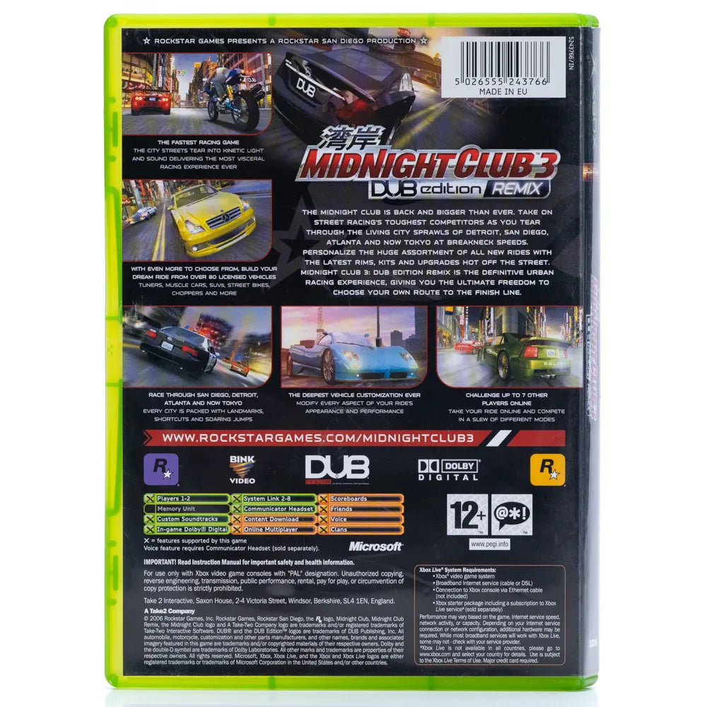 Midnight Club 3: DUB Edition Remix - Xbox spill - Retrospillkongen