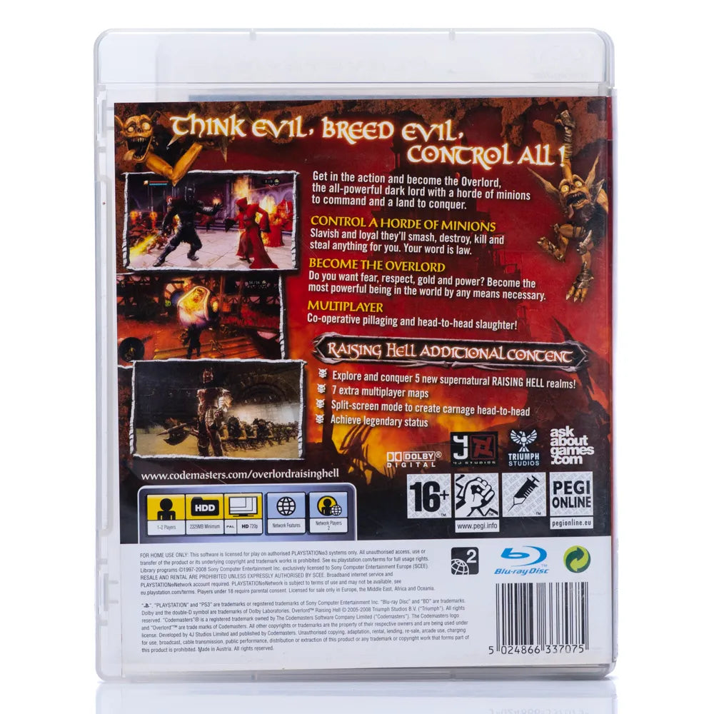 Overlord: Raising Hell  - PS3 spill - Retrospillkongen