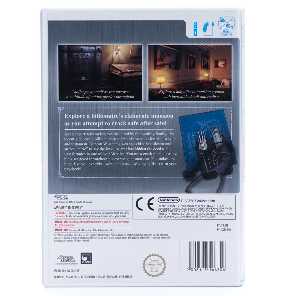 Safecracker: The Ultimate Puzzle Adventure - Wii spill - Retrospillkongen