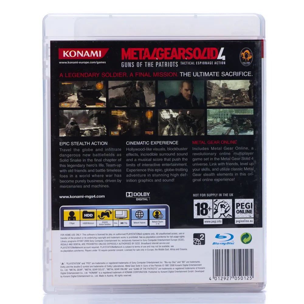 Metal Gear Solid 4 Guns of the Patriots - PS3 spill - Retrospillkongen