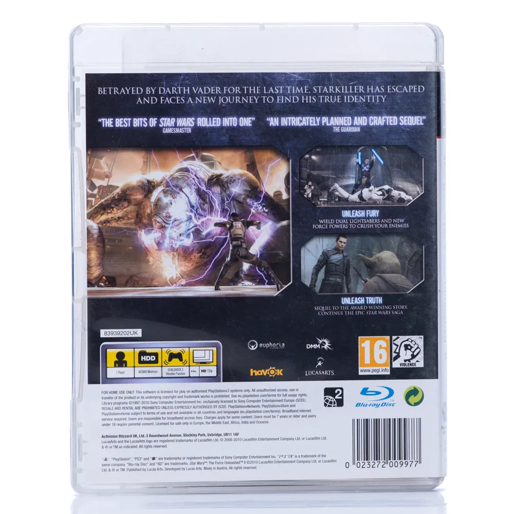 Star Wars: The Force Unleashed II - PS3 spill - Retrospillkongen