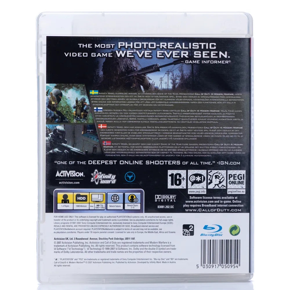 Call of Duty 4: Modern Warfare - PS3 spill - Retrospillkongen