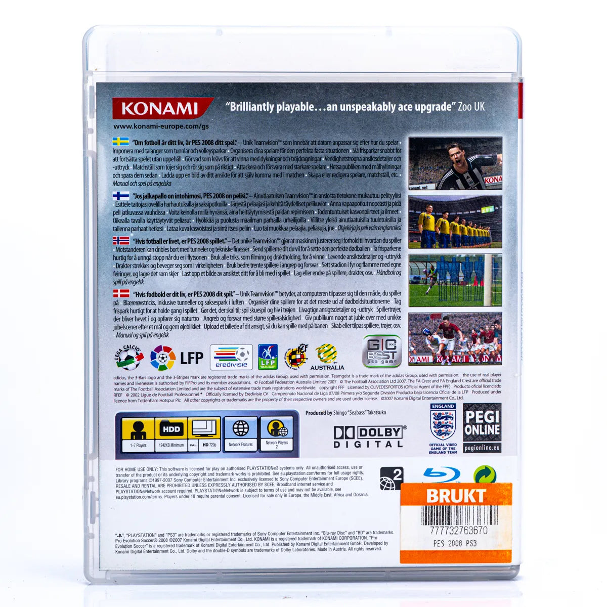 PES 2008: Pro Evolution Soccer - PS3 spill - Retrospillkongen