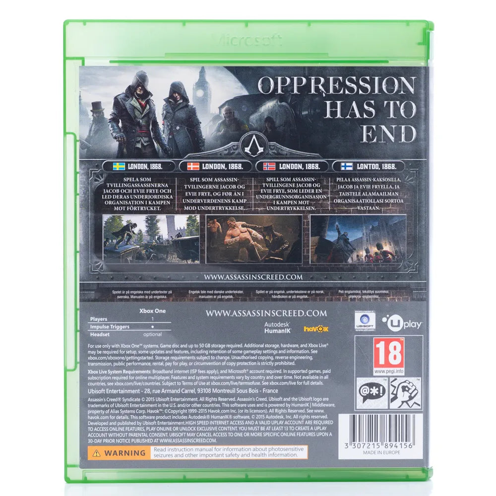 Assassin's Creed: Syndicate - Xbox One spill