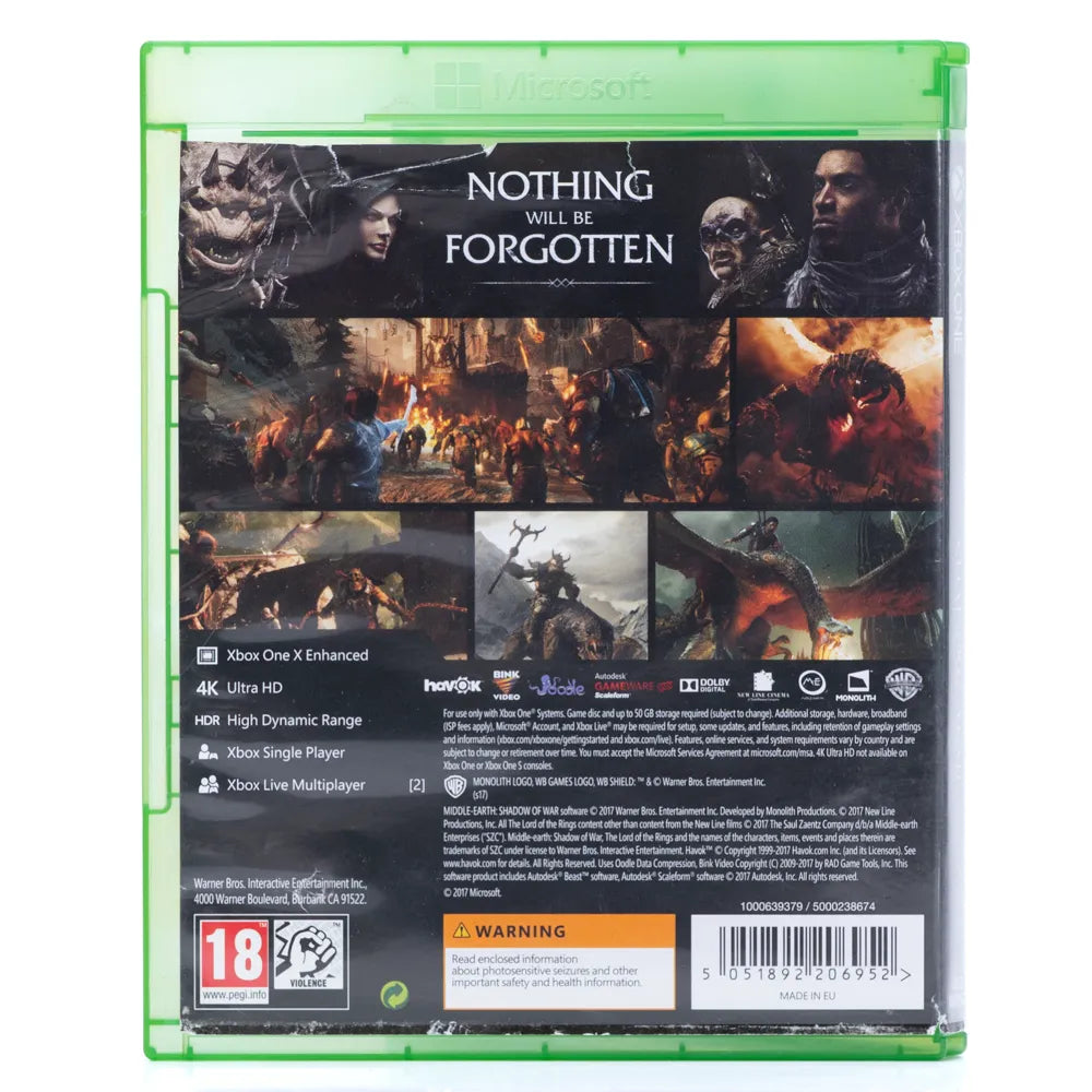 Middle-earth: Shadow of War - Xbox One spill - Retrospillkongen