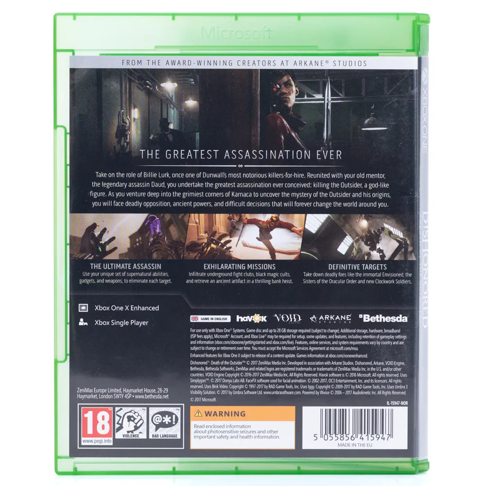 Dishonored: Death of the Outsider - Xbox One spill