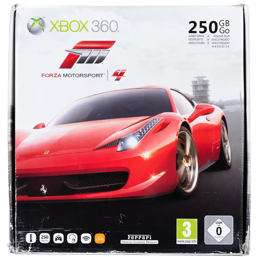 Microsoft Xbox 360 Slim 250GB Forza Motorsport 4 Bundle Konsoll i Eske