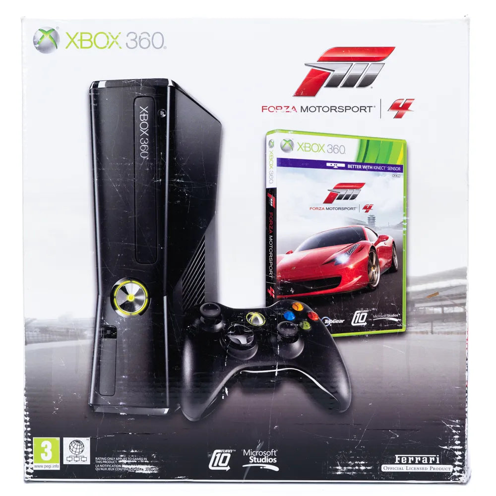 Microsoft Xbox 360 Slim 250GB Forza Motorsport 4 Bundle Konsoll i Eske