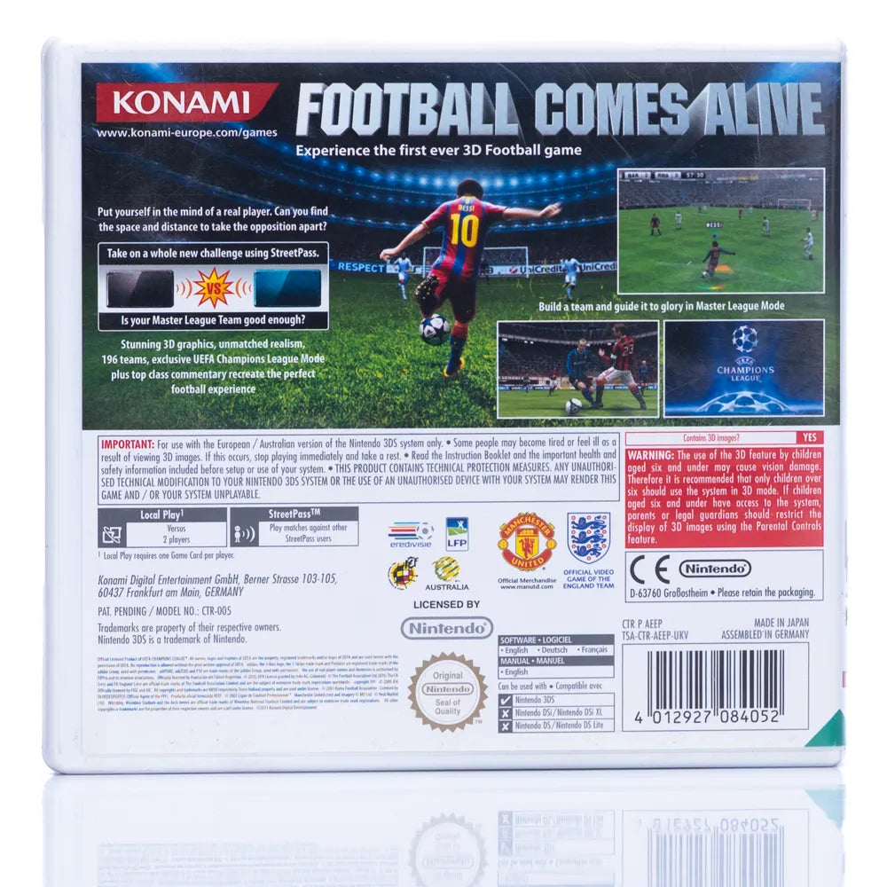 Pro Evolution Soccer 2011 3D - Nintendo 3DS spill - Retrospillkongen
