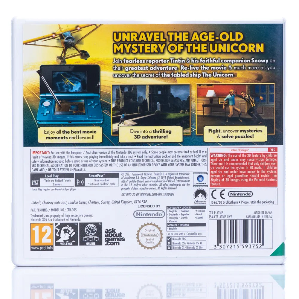 The Adventures of Tintin: The Secret of the Unicorn - Nintendo 3DS spill - Retrospillkongen