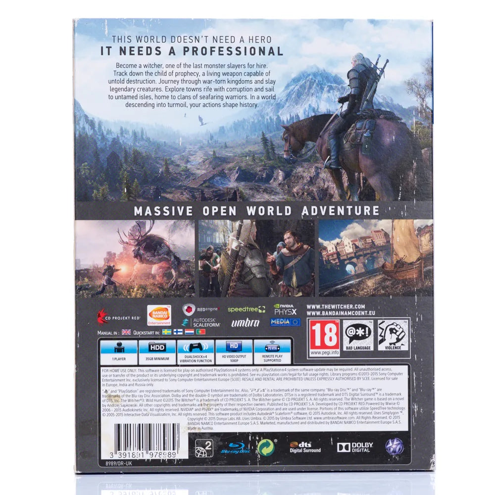 The Witcher 3: Wild Hunt (Bonus Content Edition) - PS4 spill