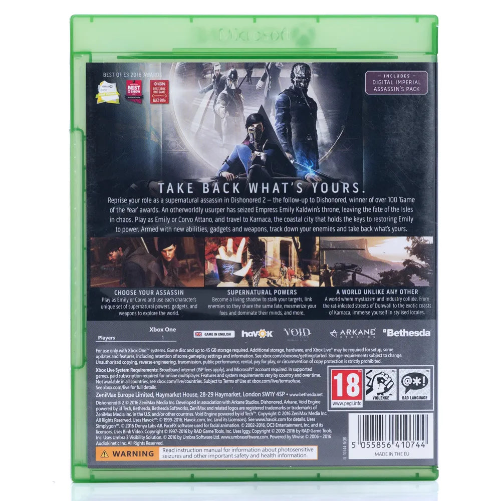 Dishonored 2 - Xbox One spill - Retrospillkongen