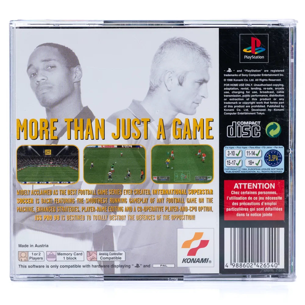 International Superstar Soccer Pro '98 - PS1 spill - Retrospillkongen