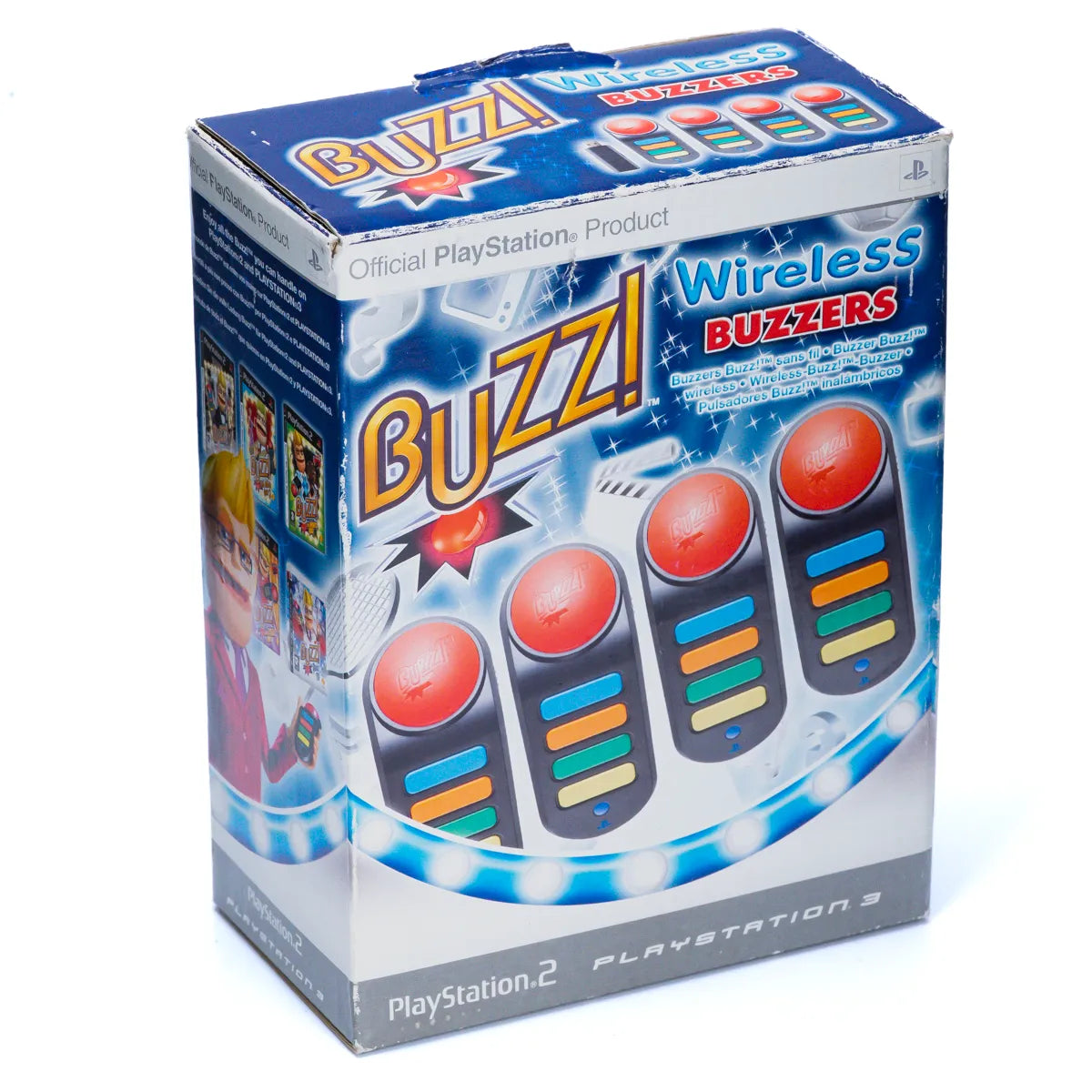 Sony Wireless Buzz! Buzzers Trådløse kontrollere - PS2, PS3 & PS4 (I Eske) - Retrospillkongen