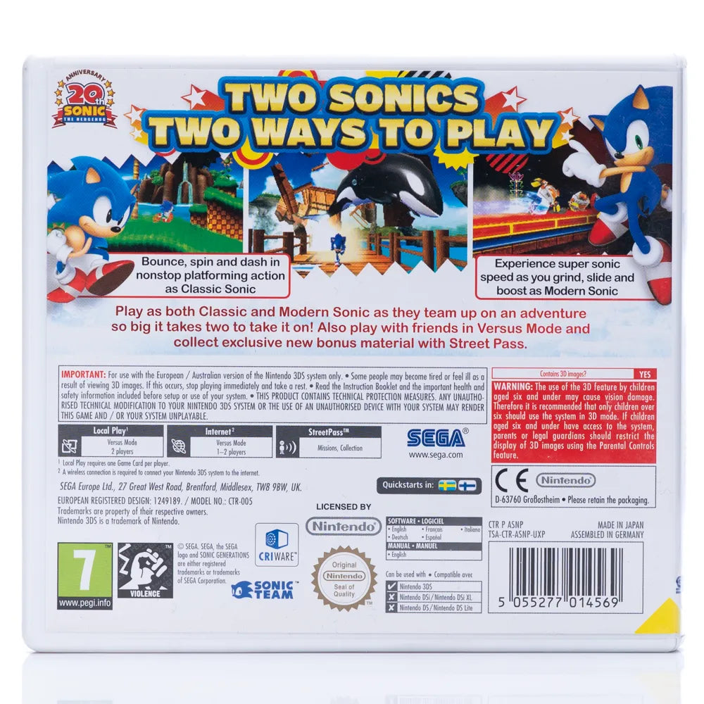 Sonic Generations - Nintendo 3DS spill