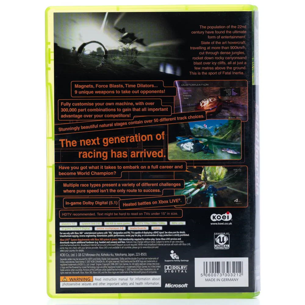 Fatal Inertia - Xbox 360 spill - Retrospillkongen