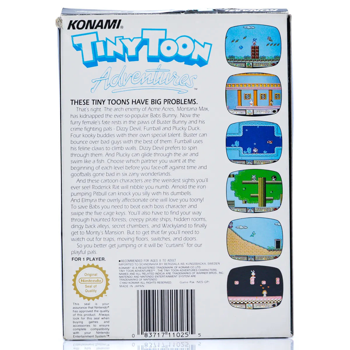 Tiny Toon Adventures - NES spill (I Eske) - Retrospillkongen