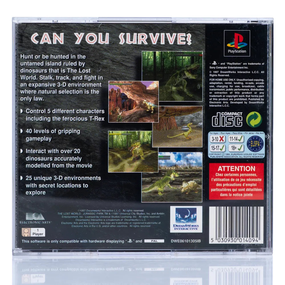 The Lost World: Jurassic Park - PS1 Spill - Retrospillkongen
