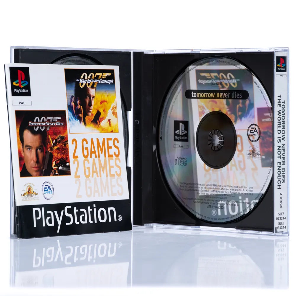 James Bond 007: Tomorrow Never Dies + The World Is Not Enough - PS1 spill - Retrospillkongen