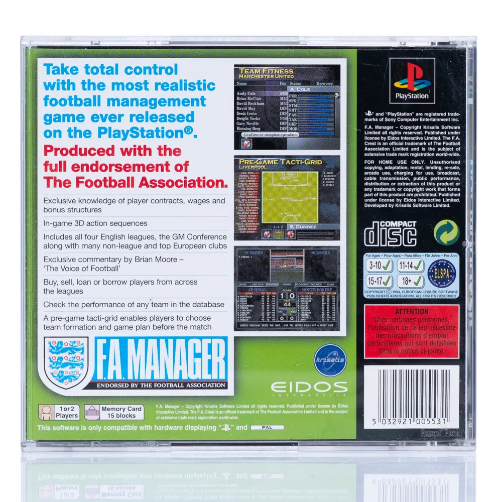 F.A. Manager - PS1 Spill - Retrospillkongen