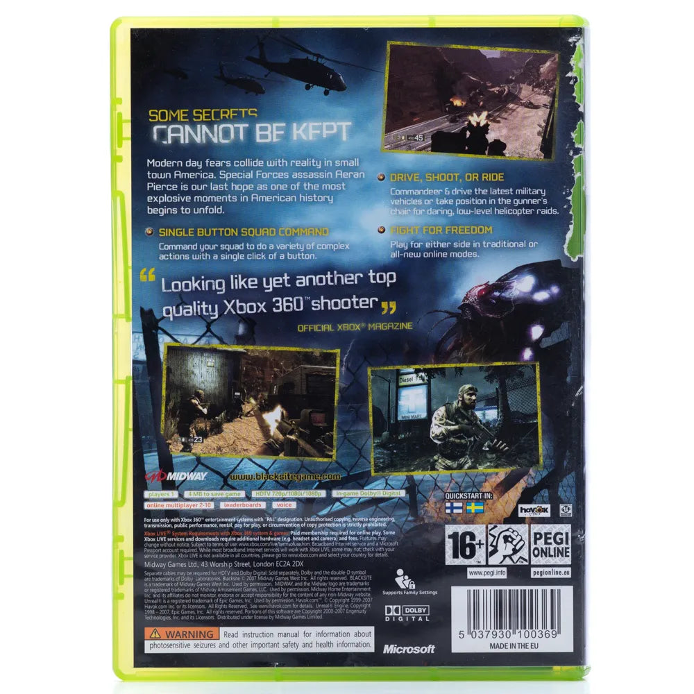 BlackSite: Area 51 - Xbox 360 spill
