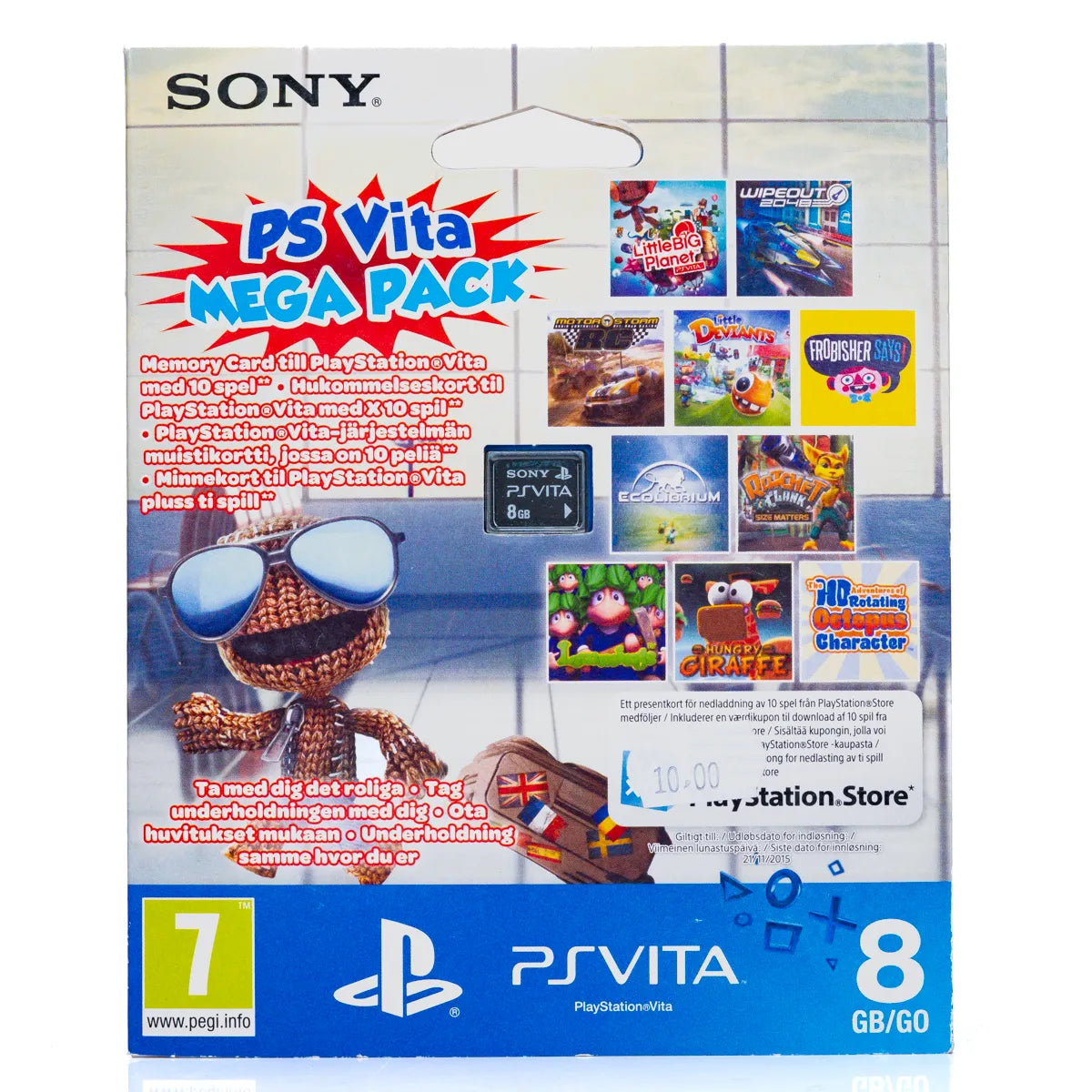 PS Vita Mega Pack 8GB Minnekort - PSV (I Eske) - Retrospillkongen