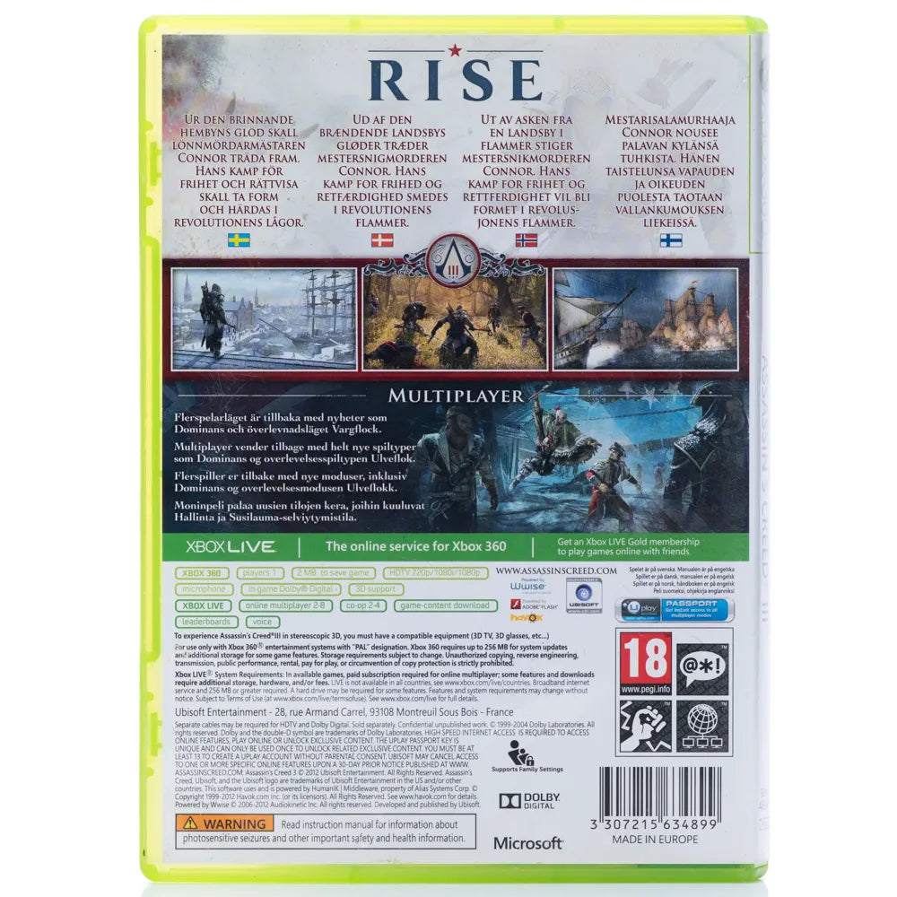 Assassin's Creed III  - Xbox 360 spill