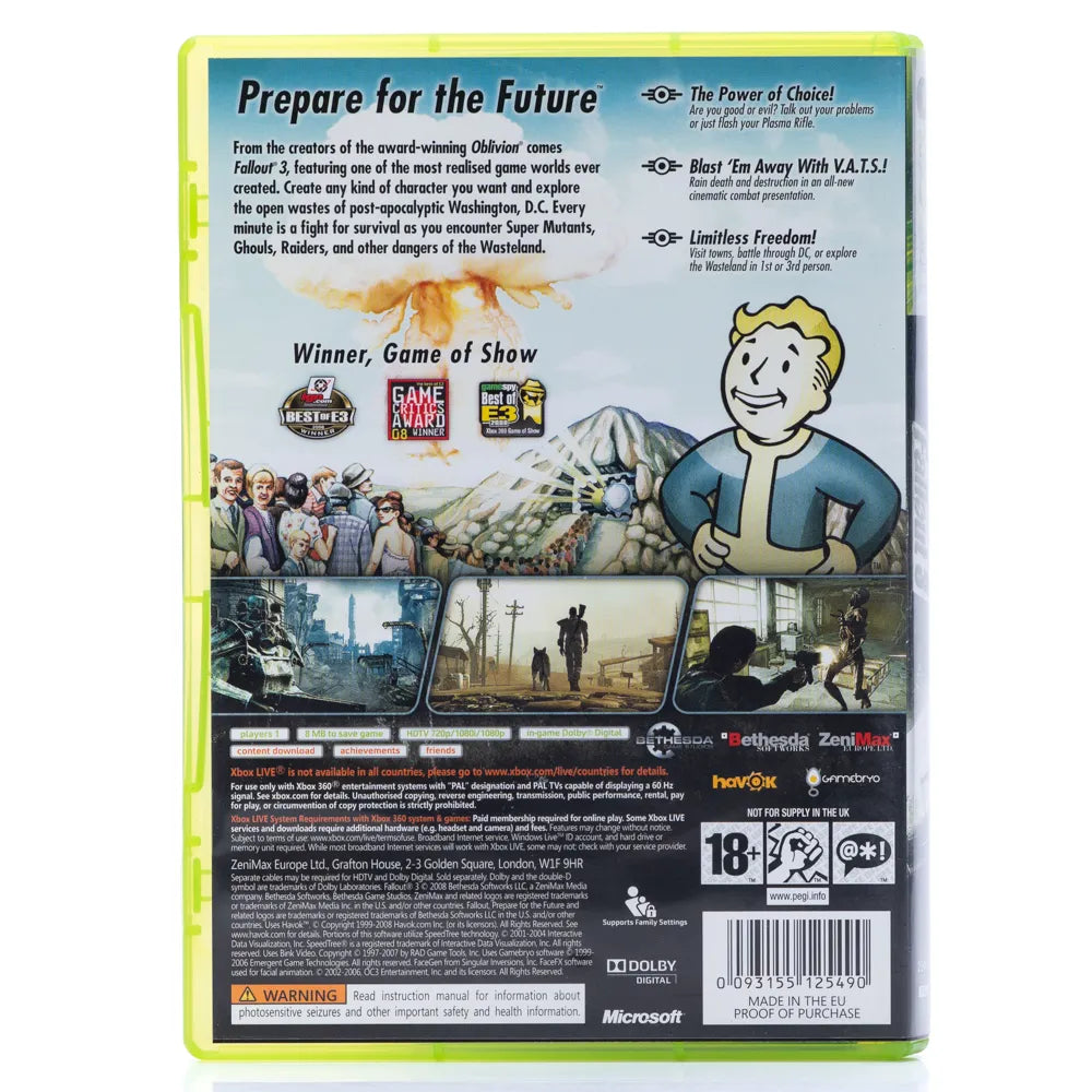 Fallout 3 - Xbox 360 spill