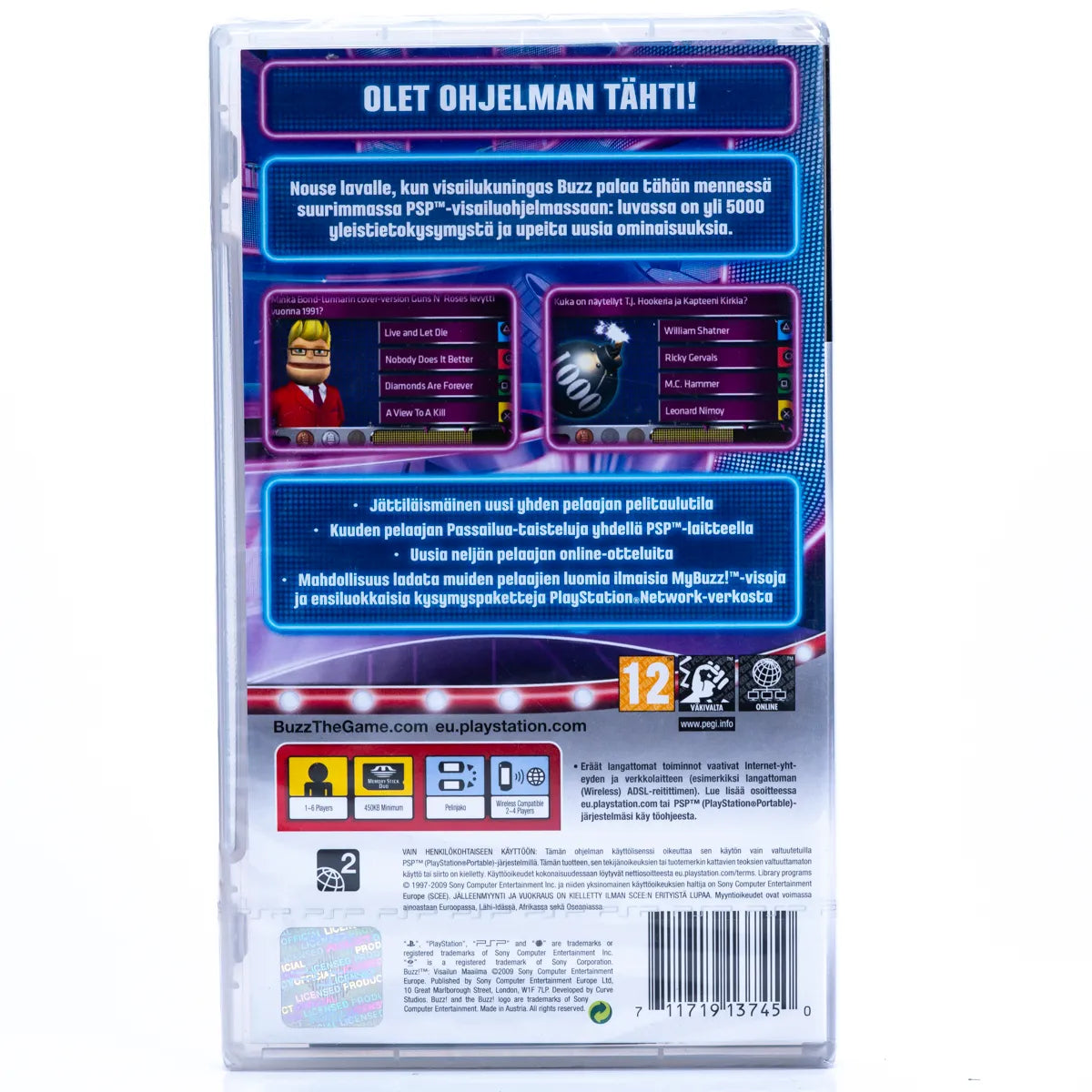 Buzz! Quiz World - PSP Spill (Forseglet - Finsk utgave) - Retrospillkongen