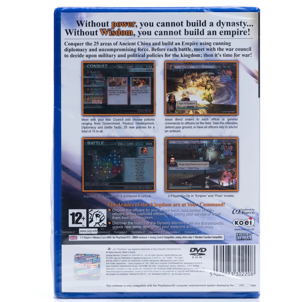 Dynasty Warriors 5 Empires - PS2 spill (Forseglet) - Retrospillkongen