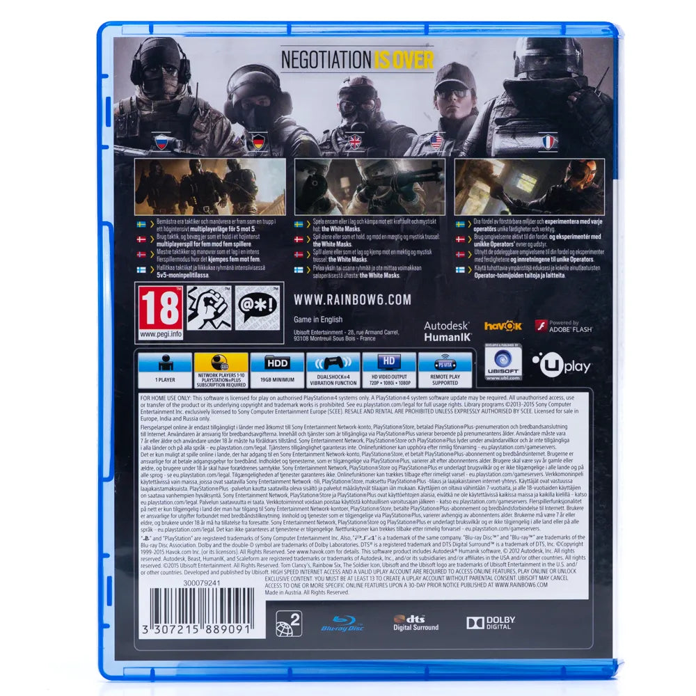 Tom Clancy's Rainbow Six Siege - PS4 spill