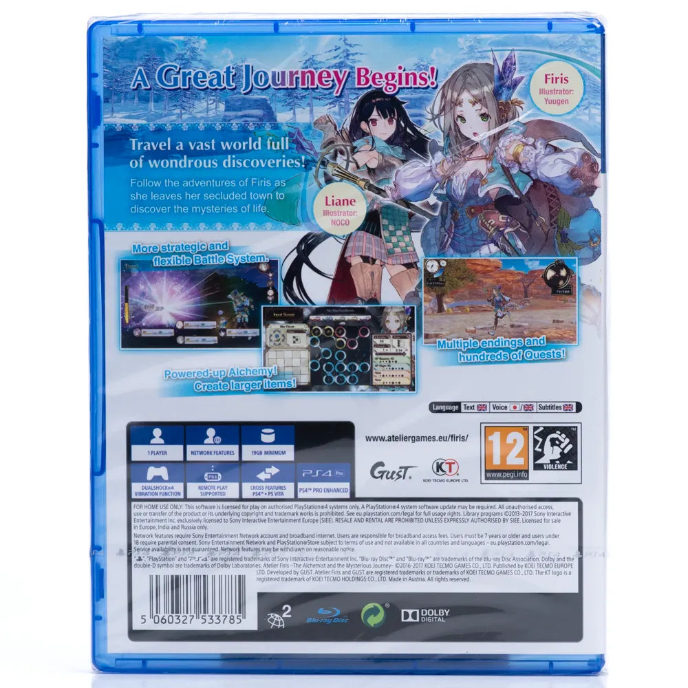 Atelier Firis: The Alchemist and the Mysterious Journey - PS4 spill (Forseglet)
