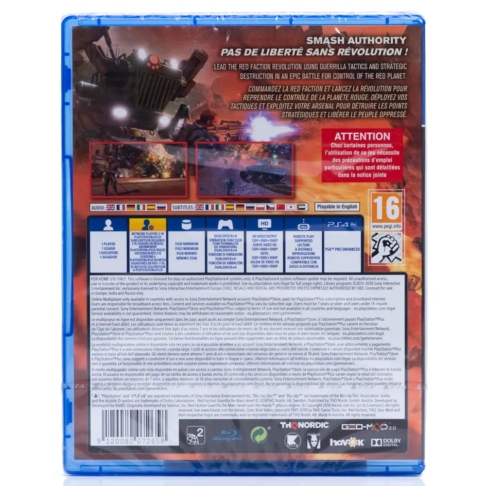 Red Faction: Guerrilla Re-Mars-tered - PS4 spill (Forseglet)