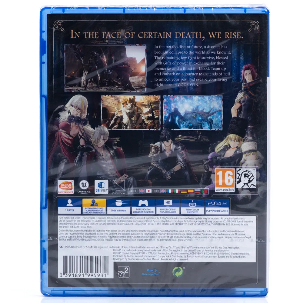 Code Vein - PS4 spill (Forseglet)
